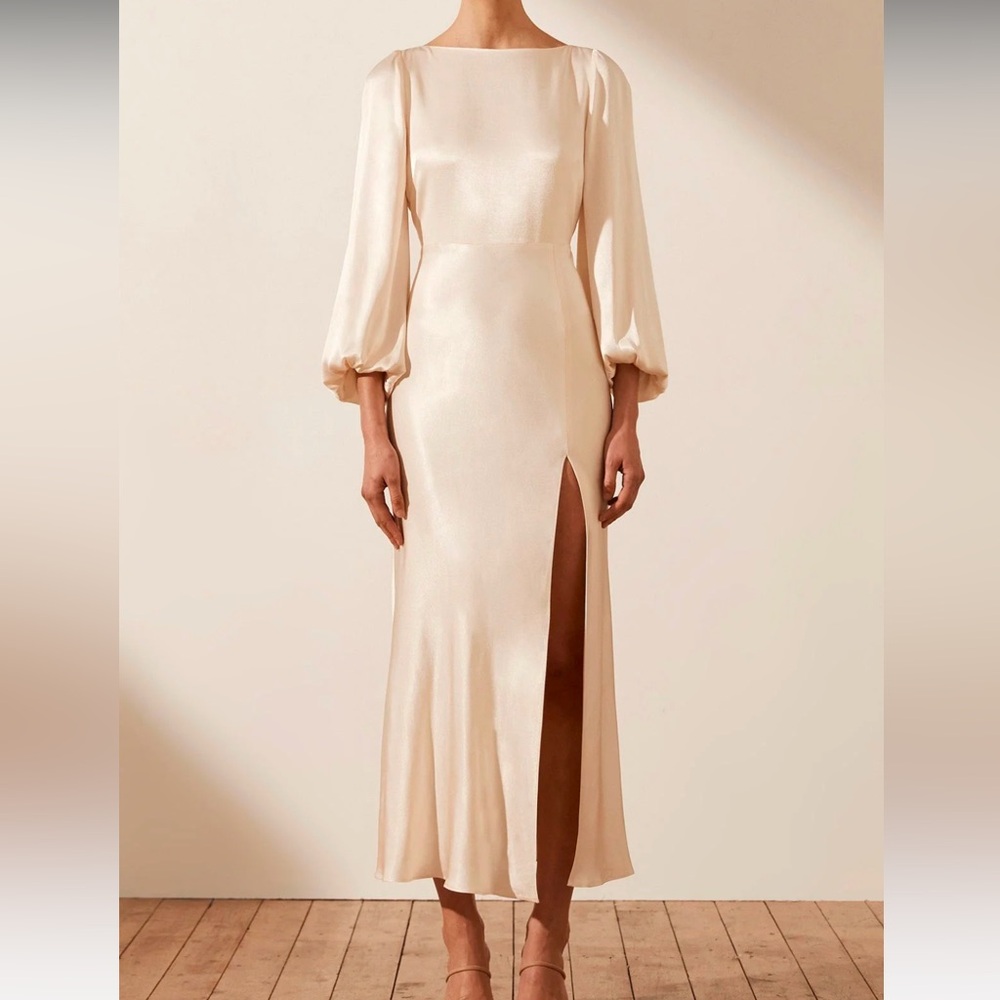 Shona Joy La Lune Balloon Sleeve dress